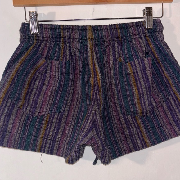 Purple striped Earthbound Shorts. Have a very relaxed and comfy fit. - Picture 2 of 3